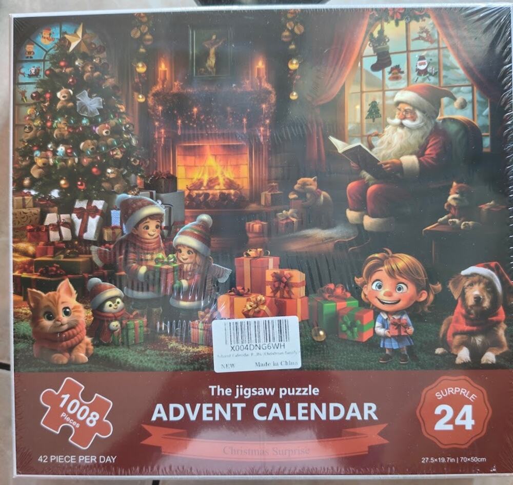 Christmas Jigsaw Puzzle Advent Calendar – 1008 Pieces – 24-Day Countdown